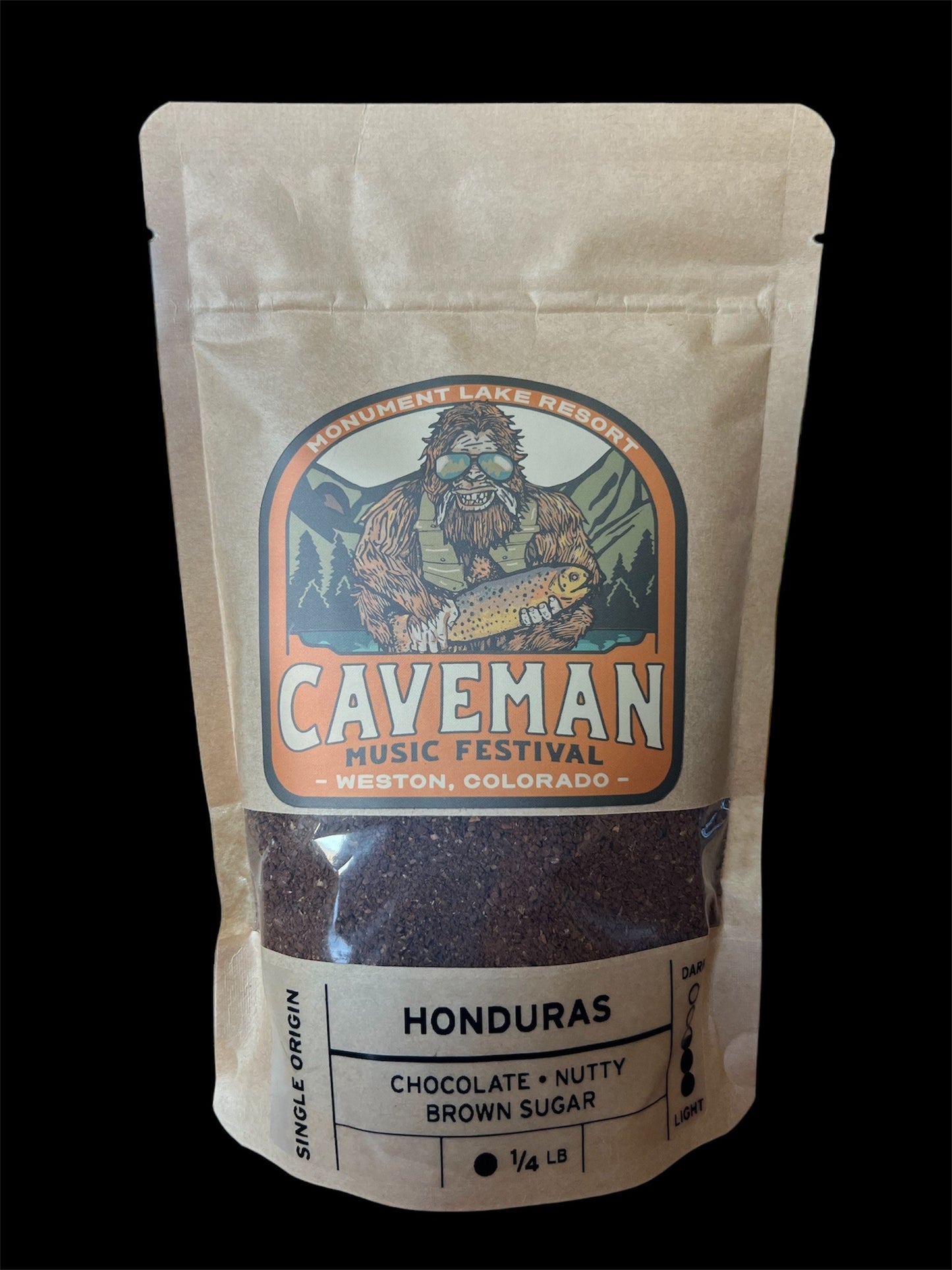 CAVEMAN COFFEE 1/4 LB HONDURAS BAG GROUND