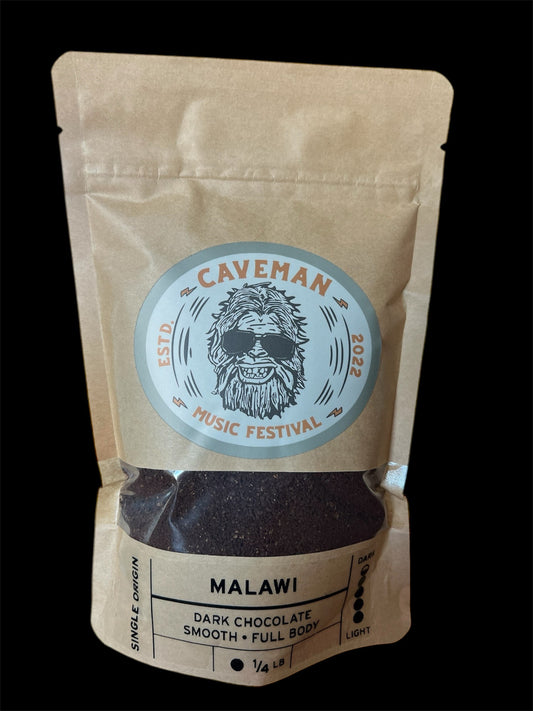 CAVEMAN COFFEE 1/4 LB MALAWI BAG GROUND