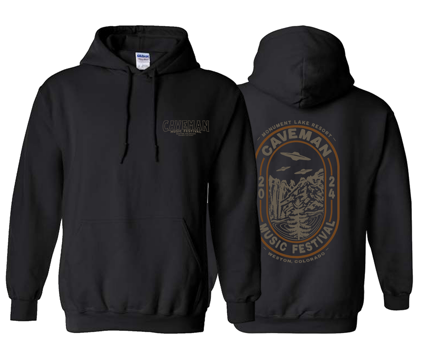 Caveman Music Festival - Black Pullover Hoodie