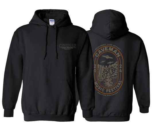Caveman Music Festival - Black Pullover Hoodie